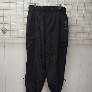 NWT, RUEX 80'S Parachute Black Cargo Pants, 1X